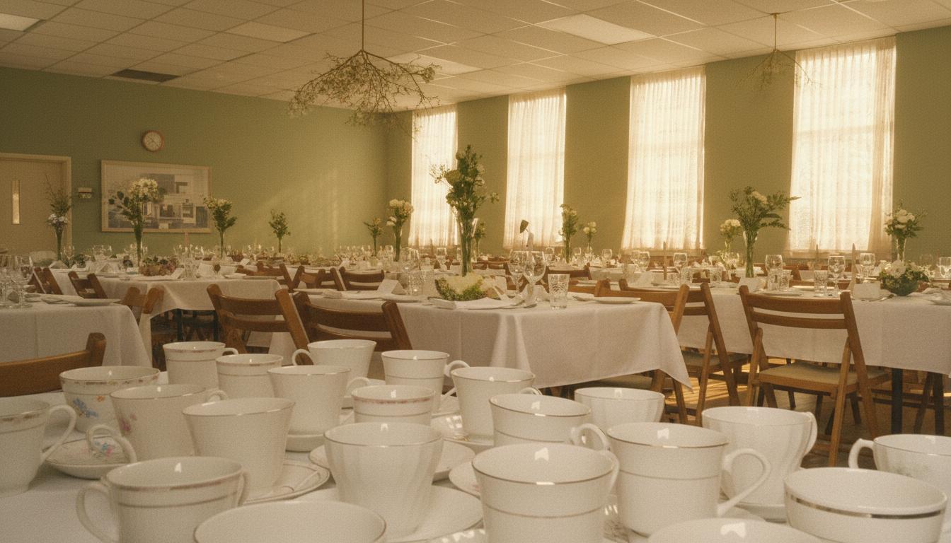 Christ Church Aylmer parish hall set up for an event